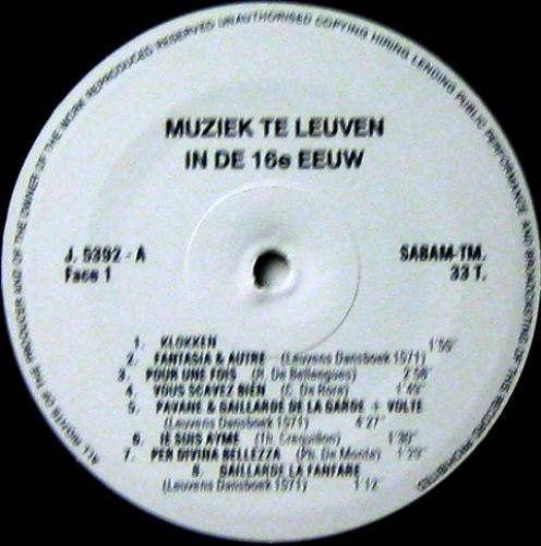 Not On Label J. 5392 - Gilbert Huybens - Muziek Te Leuven In De - Image 11
