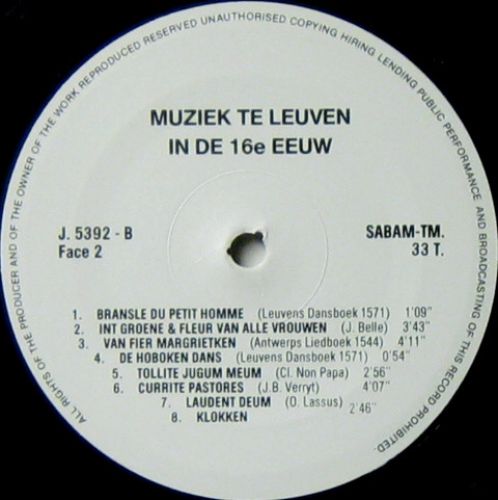 Not On Label J. 5392 - Gilbert Huybens - Muziek Te Leuven In De - Image 12