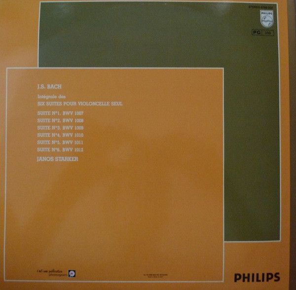 Philips 6768 224 - Johann Sebastian Bach, Janos Starker - Intégr - Image 2