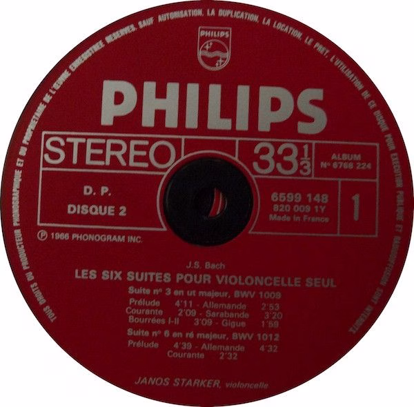 Philips 6768 224 - Johann Sebastian Bach, Janos Starker - Intégr - Image 5