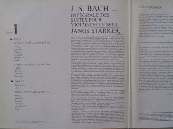 Philips 6768 224 - Johann Sebastian Bach, Janos Starker - Intégr - Image 7
