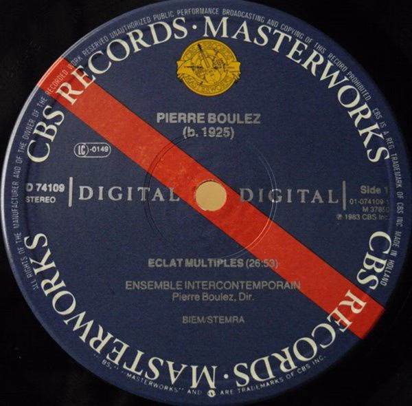 CBS Masterworks 74 109 - Pierre Boulez, BBC Symphony Orchestra, - Image 4