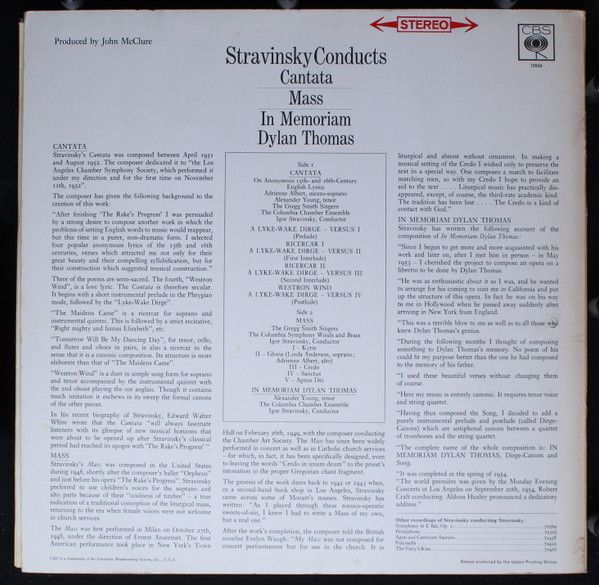 CBS 72604 - Igor Stravinsky, Adrienne Albert, Alexander Young, G - Image 2