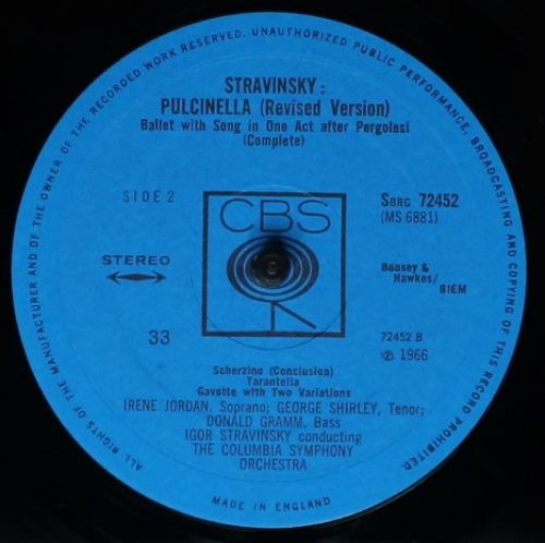 CBS 72604 - Igor Stravinsky, Adrienne Albert, Alexander Young, G - Image 4