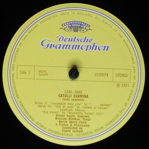 Deutsche Grammophon 2530 074 - Carl Orff, Arleen Auger, Wiesław - Image 4