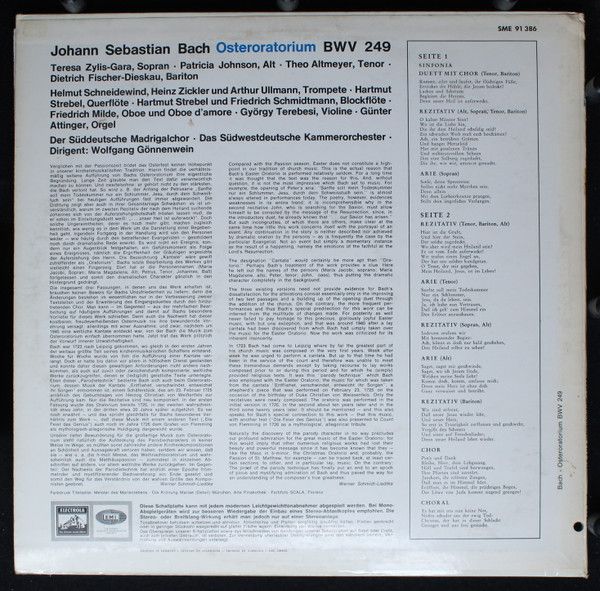 Die Stimme Seines Herrn SME 91 386 - Johann Sebastian Bach, Wolf - Image 2