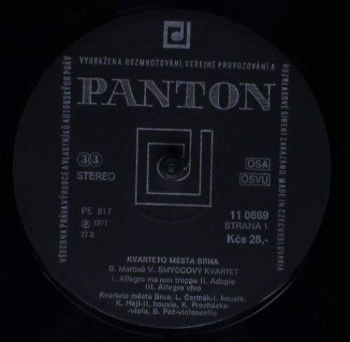 Panton 110669 - Bohuslav Martinů, Petr Fiala (2), Brno City Stri - Image 3