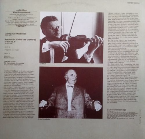 Supraphon 63 739 - Ludwig van Beethoven, Josef Suk, The Czech Ph - Image 2