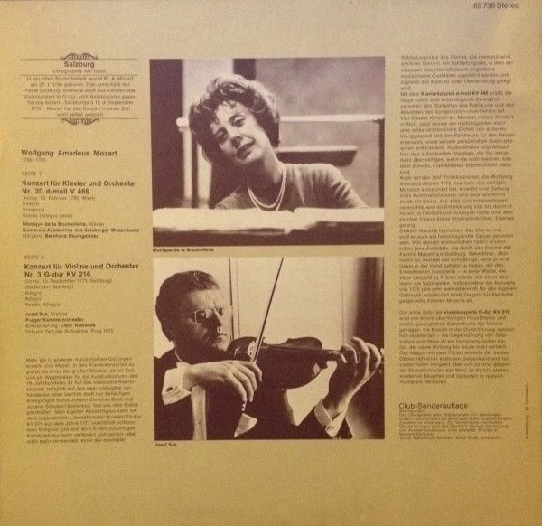Eurodisc 63 736 - Wolfgang Amadeus Mozart, Monique de la Bruchol - Image 2