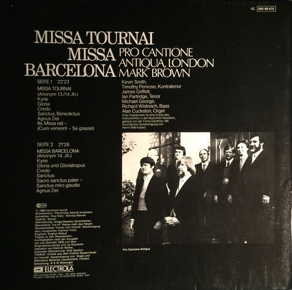 Deutsche Harmonia Mundi 1C 065 99 870 - Pro Cantione Antiqua, Ma - Image 2