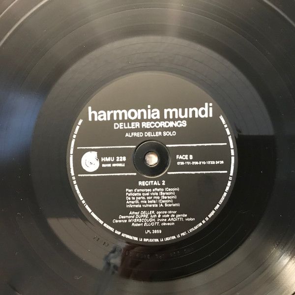 Harmonia Mundi HMU 228 - Alfred Deller - Alfred Deller Solo Volu - Image 4