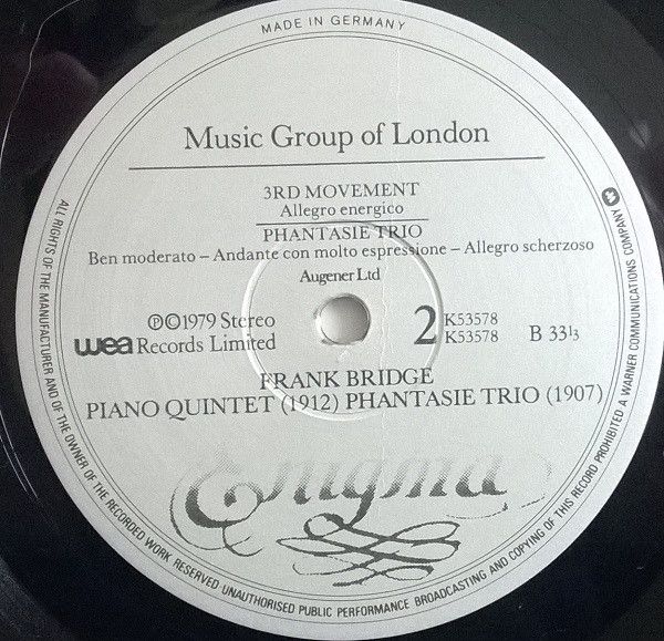 Enigma Records (8) K53578 - Frank Bridge, The Music Group Of Lon - Image 4