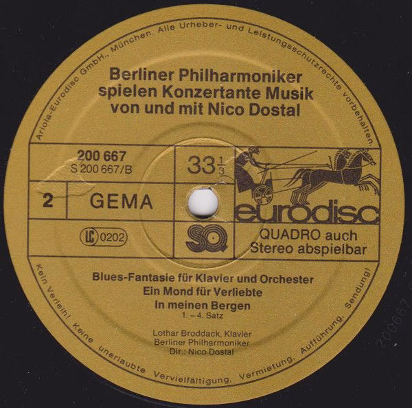 Eurodisc 200 667-366 - Berliner Philharmoniker, Nico Dostal - Ko - Image 4