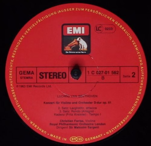 His Master's Voice 1 C 027-01 562 - Ludwig van Beethoven, Christ - Image 4