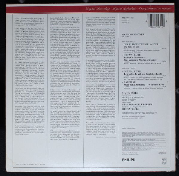 Philips Classics 412 271-1 - Richard Wagner, Staatskapelle Berli - Image 2