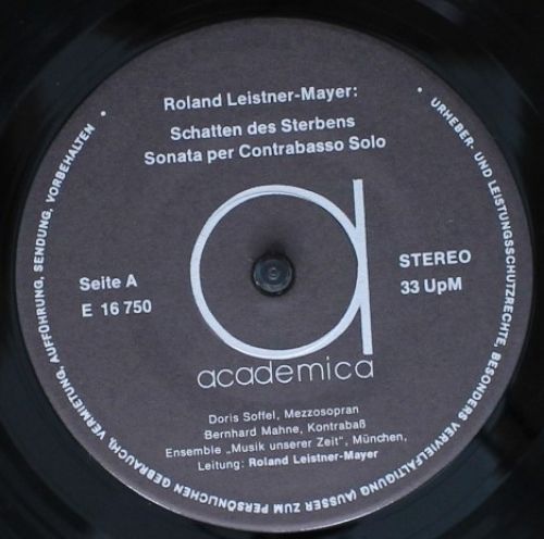 Academica E 16 750 - Roland Leistner-Mayer - Schatten Des Sterbe - Image 3