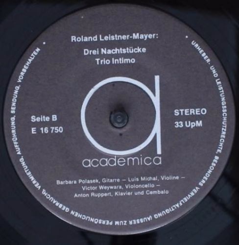 Academica E 16 750 - Roland Leistner-Mayer - Schatten Des Sterbe - Image 4