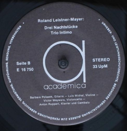 Academica E 16 750 - Roland Leistner-Mayer - Schatten Des Sterbe - Image 4