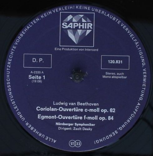 Saphir INT 120.831 - Ludwig van Beethoven - Ouvertüren, Violinro - Image 3