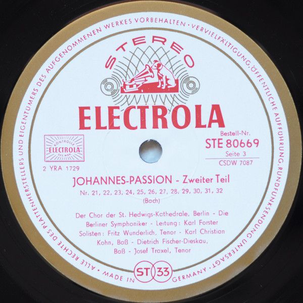 Electrola E 80 668/70 - Johann Sebastian Bach, Elisabeth Grümmer - Image 5