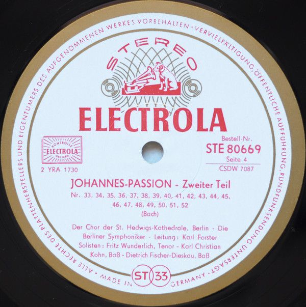 Electrola E 80 668/70 - Johann Sebastian Bach, Elisabeth Grümmer - Image 6