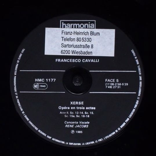 Harmonia Mundi HMC 1175.78 - Francesco Cavalli, René Jacobs, Con - Image 13