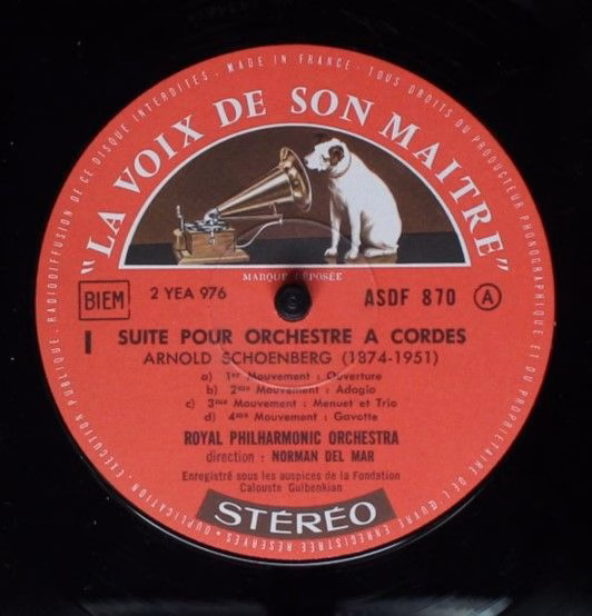 La Voix De Son Maître ASDF 870 - Arnold Schoenberg, Elisabeth Lu - Image 2