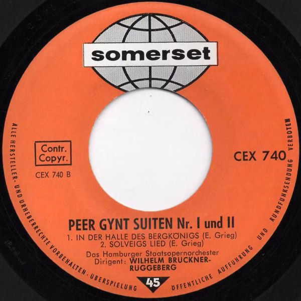 Somerset CEX-740 - Edvard Grieg, Orchester Der Staatsoper Hambur - Image 4