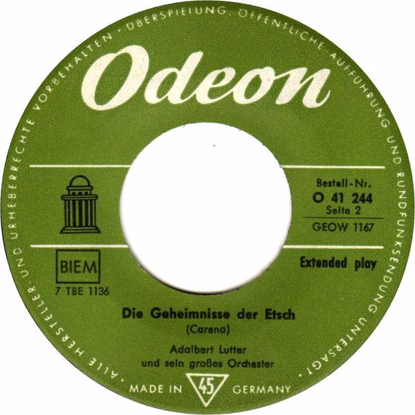 Odeon O 41 244 - Adalbert Lutter Mit Seinem Orchester - Erinneru - Image 3