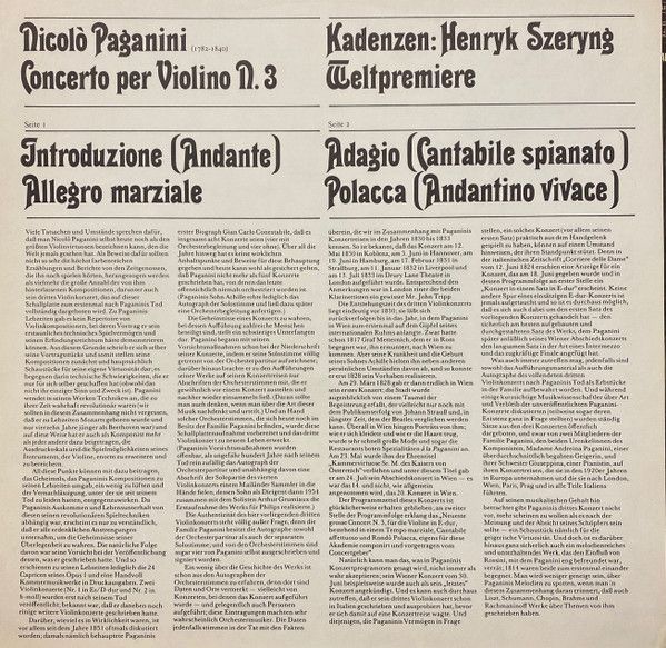 Philips 61692 - Niccolò Paganini, Henryk Szeryng, London Symphon - Image 3