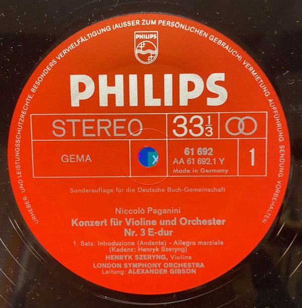 Philips 61692 - Niccolò Paganini, Henryk Szeryng, London Symphon - Image 5