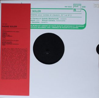 Harmonia Mundi HM 10052 - Padre Antonio Soler - Deux Quintettes