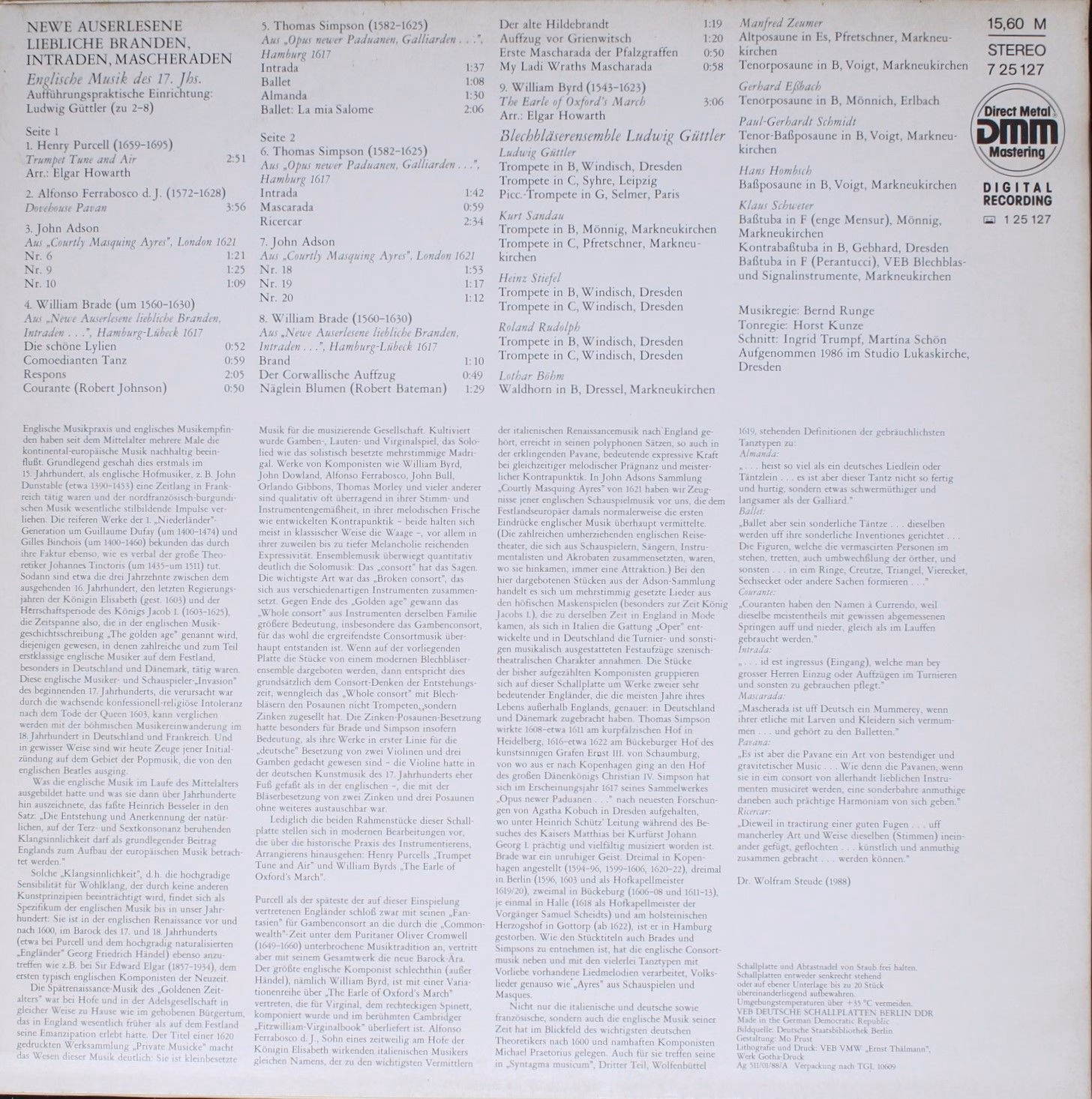 Eterna 7 25 127 - Blechbläserensemble Ludwig Güttler - Newe Ause - Image 2