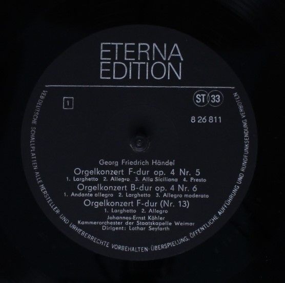 Eterna 8 26 811 - Georg Friedrich Händel, Johannes-Ernst Köhler, - Image 3