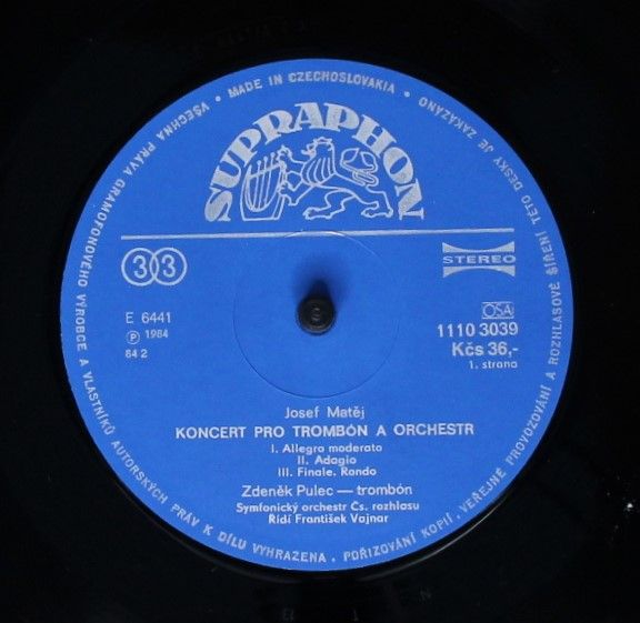 Supraphon 1110 3039 - Josef Matěj, Zdeněk Pulec, Jiří Štengl - C - Image 3