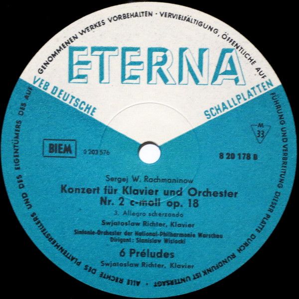 Eterna 8 20 178 - Sergei Rachmaninoff, Orkiestra Symfoniczna Fil - Image 4