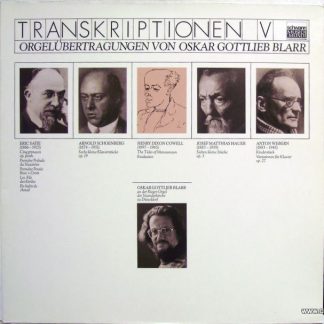 Schwann Musica Mundi VMS 2094 E - Oskar Gottlieb Blarr, Erik Sat