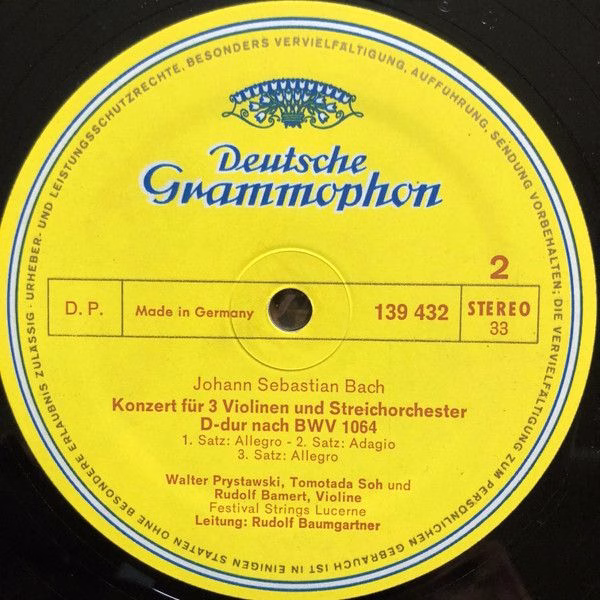 Deutsche Grammophon 139 432 SLPM - Johann Sebastian Bach, Heinz - Image 4