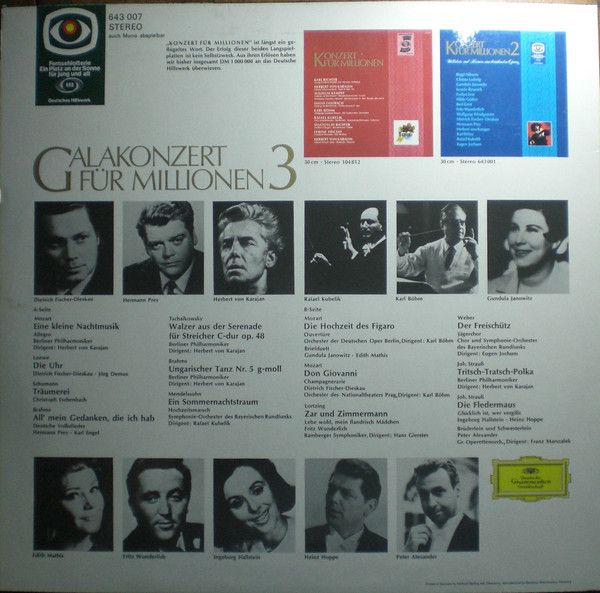 Deutsche Grammophon 643 007 - Various - Galakonzert Für Millione - Image 2