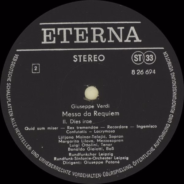Eterna 8 26 694-695 - Giuseppe Verdi - Messa Da Requiem - Image 4