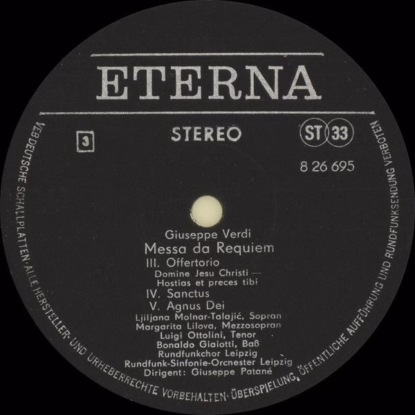 Eterna 8 26 694-695 - Giuseppe Verdi - Messa Da Requiem - Image 5