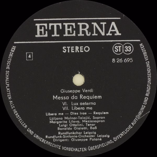 Eterna 8 26 694-695 - Giuseppe Verdi - Messa Da Requiem - Image 6