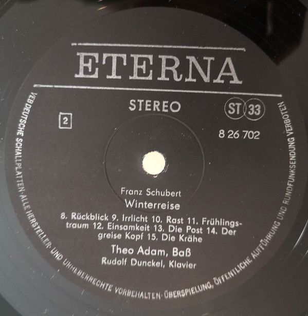 Eterna 8 26 702/703 - Theo Adam, Rudolf Dunckel - Franz Schubert - Image 6