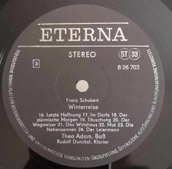 Eterna 8 26 702/703 - Theo Adam, Rudolf Dunckel - Franz Schubert - Image 7