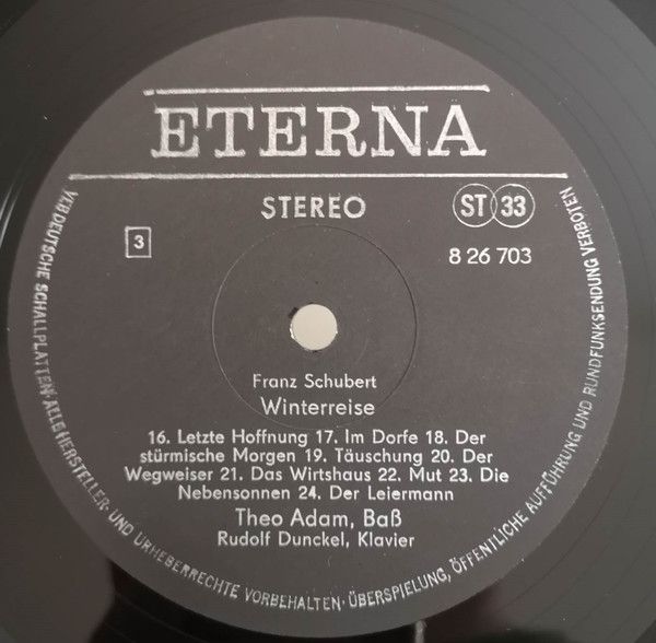 Eterna 8 26 702/703 - Theo Adam, Rudolf Dunckel - Franz Schubert - Image 7