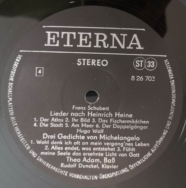 Eterna 8 26 702/703 - Theo Adam, Rudolf Dunckel - Franz Schubert - Image 8