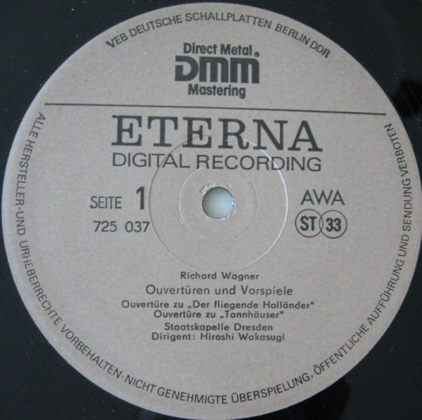 Eterna 725 037 - Richard Wagner, Staatskapelle Dresden, Hiroshi - Image 3