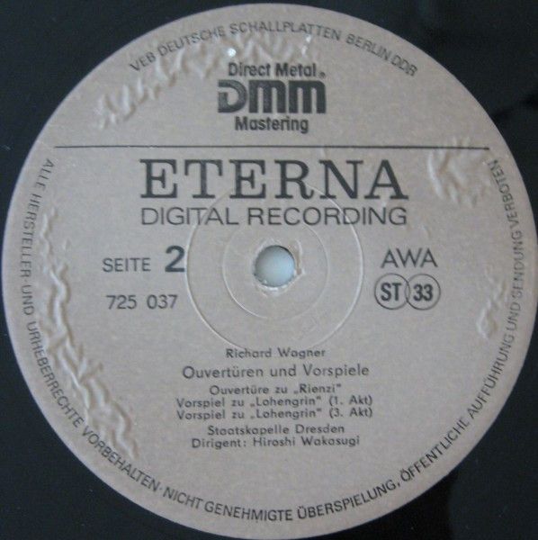 Eterna 725 037 - Richard Wagner, Staatskapelle Dresden, Hiroshi - Image 4
