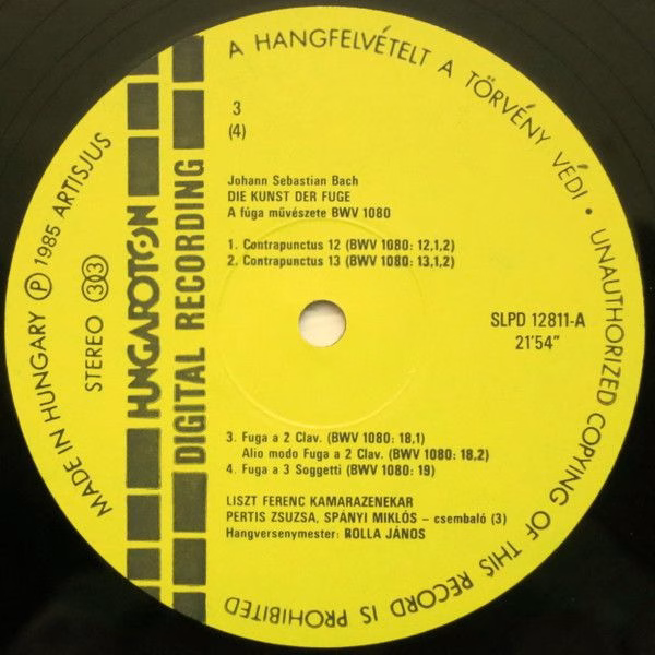 Hungaroton SLPD 12810-11 - Johann Sebastian Bach, Liszt Ferenc C - Image 7