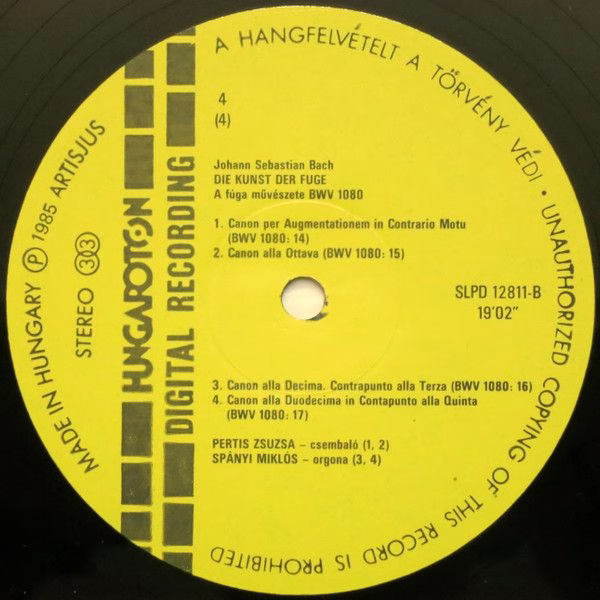 Hungaroton SLPD 12810-11 - Johann Sebastian Bach, Liszt Ferenc C - Image 8
